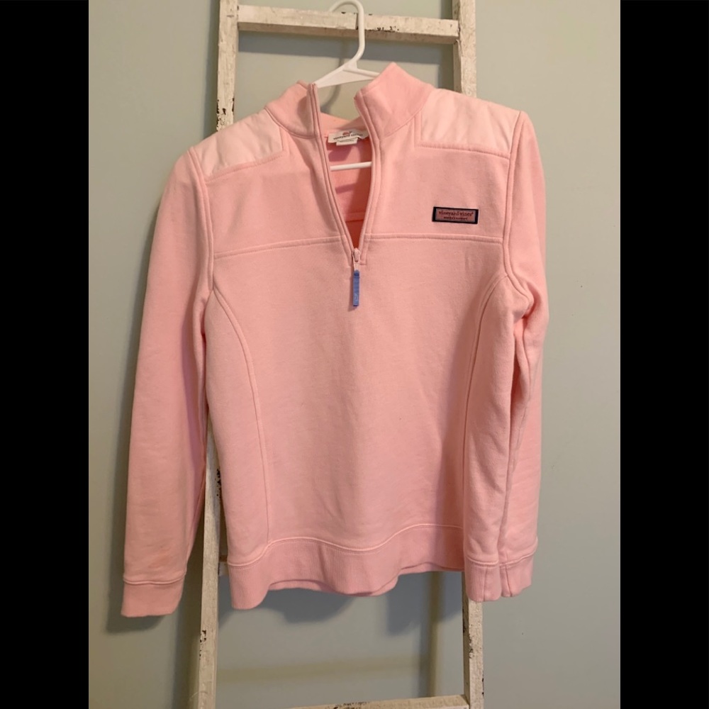 Vineyard Vines Pink Quarter Zip Pullover Women’s